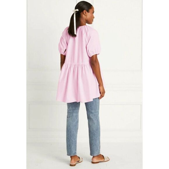 Hill House Pink Francesca Smock top Oversized NEW - Picture 2 of 7